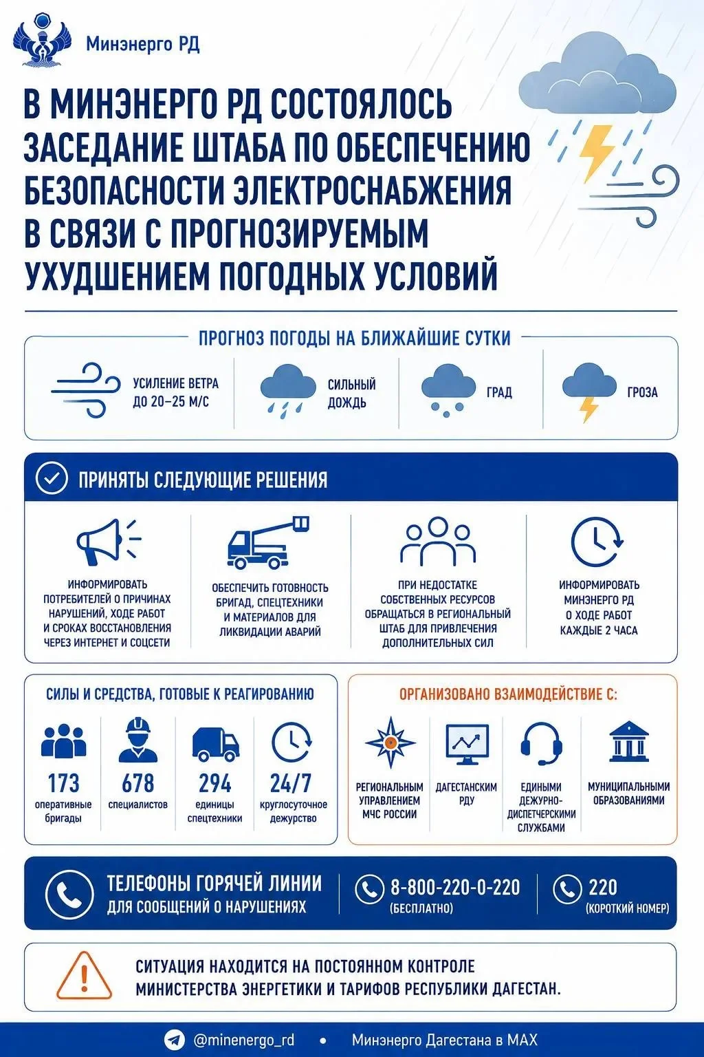 Марат Шихалиев провёл заседание Штаба по электроснабжению Дагестана