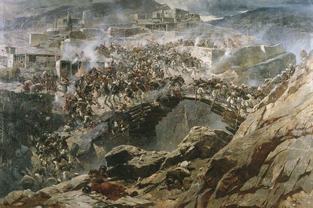 Эскиз картины «Штурм аула Ахульго» привезут в Дагестан      Зарипат Магомедова