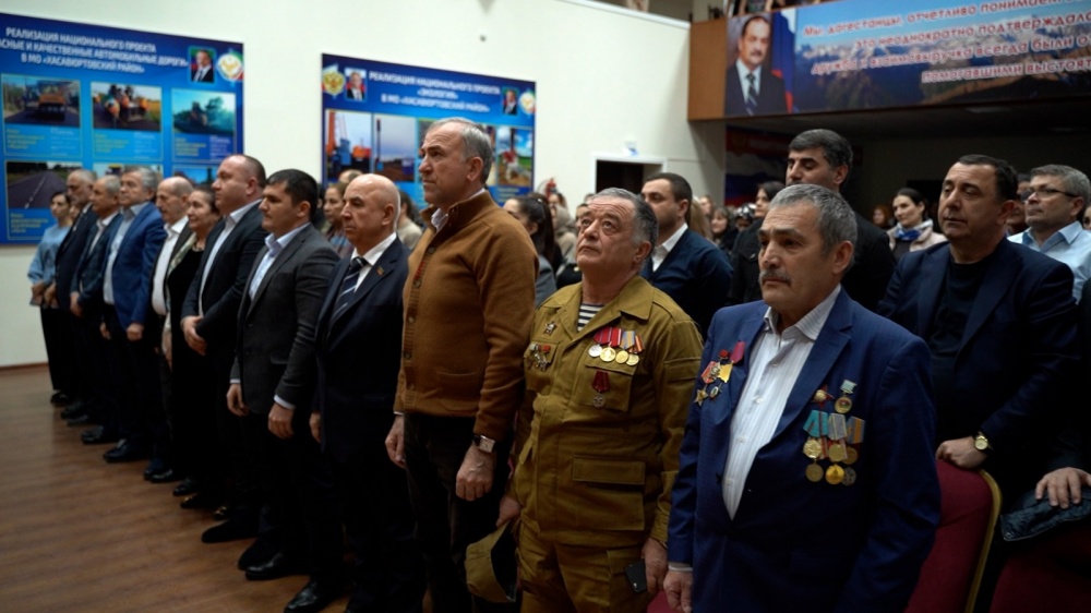 Торжественное мероприятие  к Дню защитника Отечества в Хасавюртовском районе