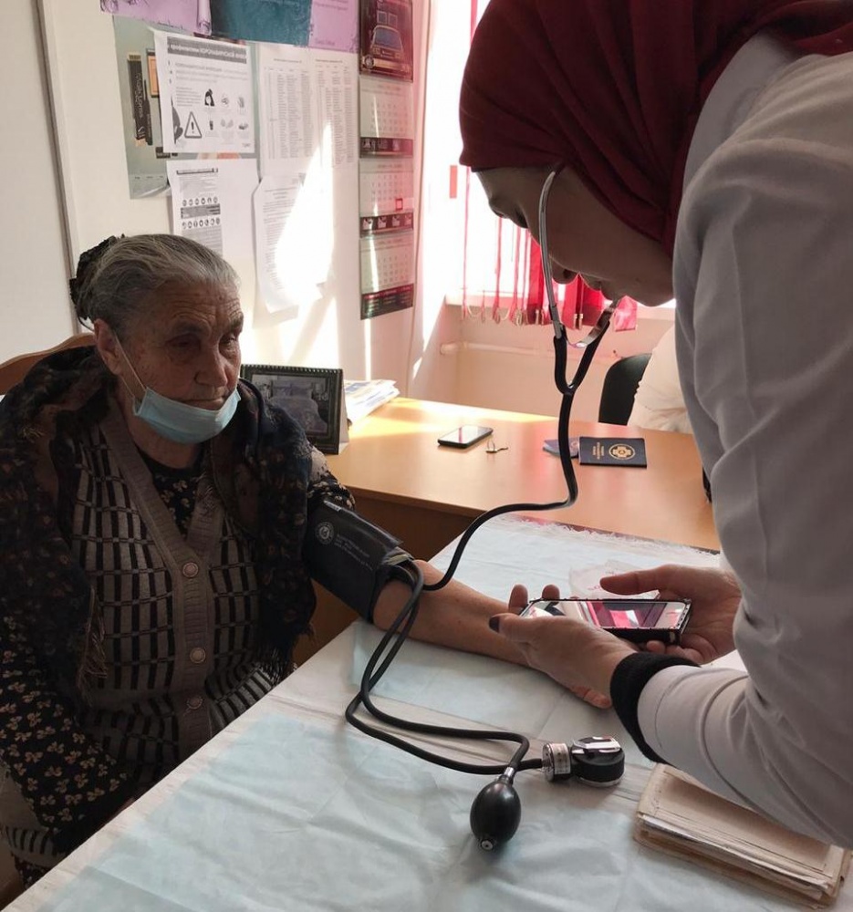 Хасавюрт района 81 йыллыкъ къатын вакцина этдирген